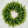thumbnail image 1 of Artificial Daisy Wreath - 16 Inches Eucalyptus Wreath with Colorful Mixed Flower Wreath Farmhouse Spring Summer Wreath for Front Door Wall Decor, 1 of 5