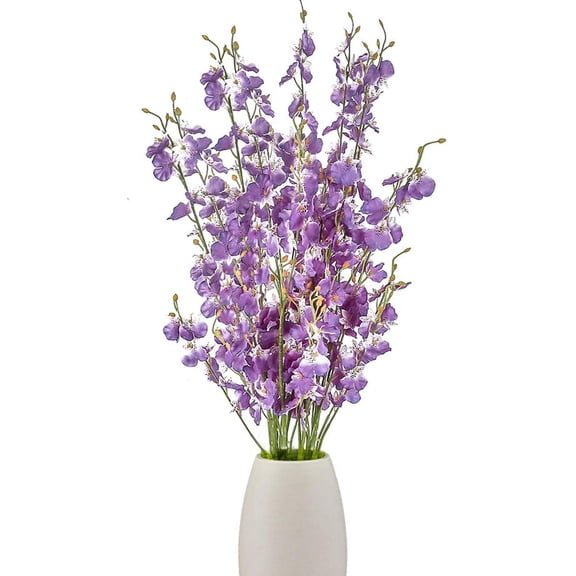 Artificial Dancing Lady Orchid Silk Faux Flowers Fake Butterfly Orchids 10 Pcs Real Touch for Wedding Home Office Party Hotel Decoration Restaurant Patio Festive Furnishing (Pink) A