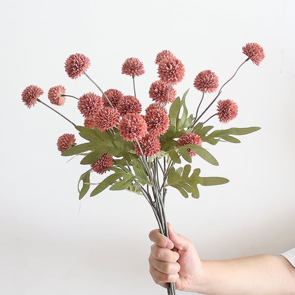 Artificial Dandelion, Fake Plastic Silk Flowers, Waterproof Sun Resistant Simulation Flower Decor, Suitable for Garden Yard Window Porch Balcony, Home Landscape Decor, without Vase, 1 Pc