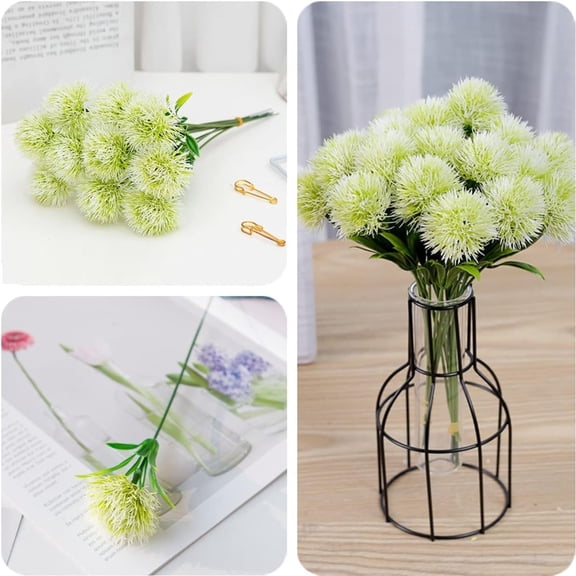 Artificial Dandelion Flower Bundle 10 Stem Faux Floral Spray For Wedding Home Hotel Decor