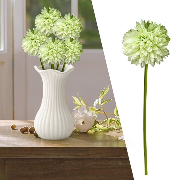 Artificial Dandelion Flower Stem Realistic Faux Wildflower Decorative Artificial Flower for Farmhouse Kitchen Dining Table Vase Arrangement Home Decor,1 Stem,Light green