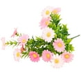 thumbnail image 1 of Artificial Decorative Flowers， 1 Bundles Artificial Daisies Flowers Cemetery Flower Plastic Memorial Bouquet for Hanging Window Box Home Table Centerpieces Decor, 1 of 9