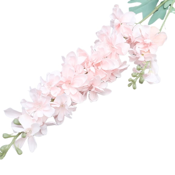 Artificial Delphinium Flowers White Larkspur Faux Snapdragon Long Stem Fake Plant Spray Arrangement for Home Garden Wedding Arrangement Table Vase Decor 34"