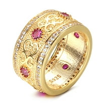 Artificial Diamond Ruby High Quality Ring