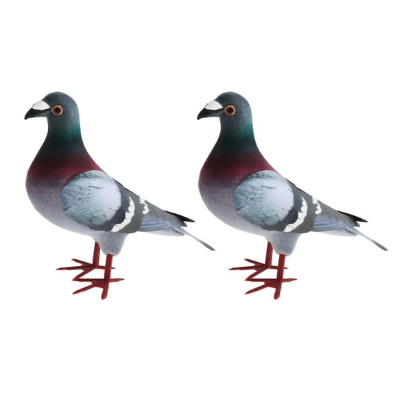Artificial Dove Animal Miniature Artificial Pigeon Foam Simulation Pigeon Artificial Foam Bird for Kids Party Favors Home Decoration 2pcs Style A