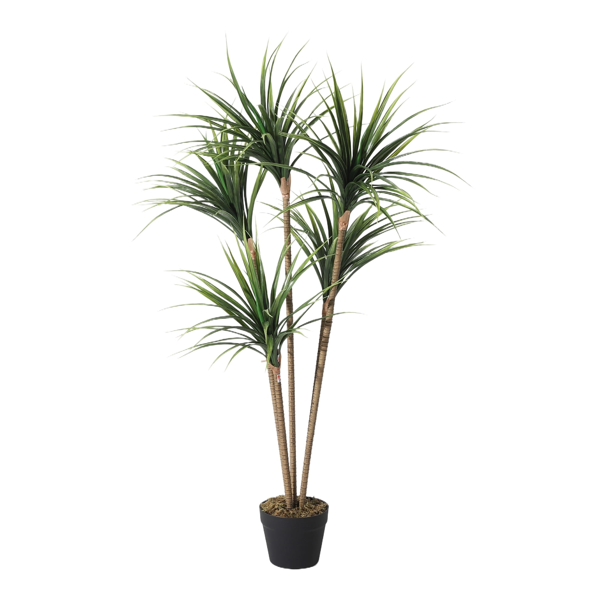 Artificial Dracaena Marginata Tree 4.3FT Tall – Lifelike Faux Floor Plant for Home Office Decor