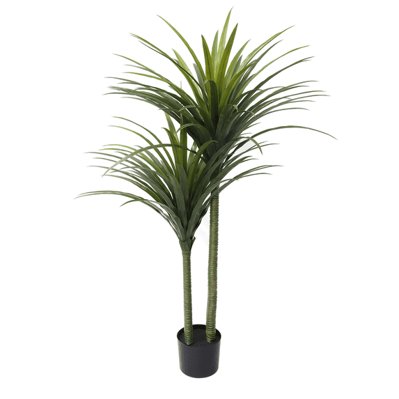 Artificial Dracaena Tree 5FT, Tall Fake Plants for Indoor Outdoor Decor, Large Faux Tree with Pot for Home Office Living Room Decor