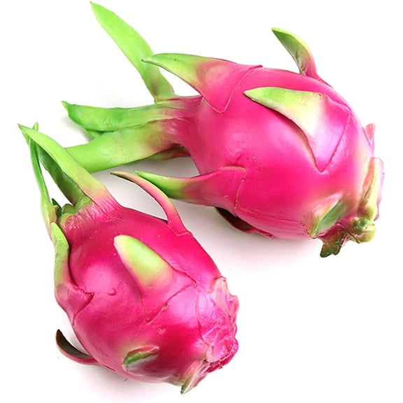 Artificial Dragonfruit Decor 2 Pack Faux Fruit Decor Fake Fruit Lifelike Realistic Decorative Fruit Kitchen Decoration Faux Fruit Bowl Accessories
