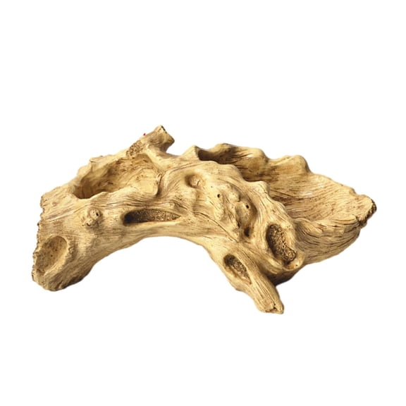 Artificial Driftwood Planter Container Durable Retro Creative Resin Tree Stump Planter for Indoor Decoration Garden , Style R