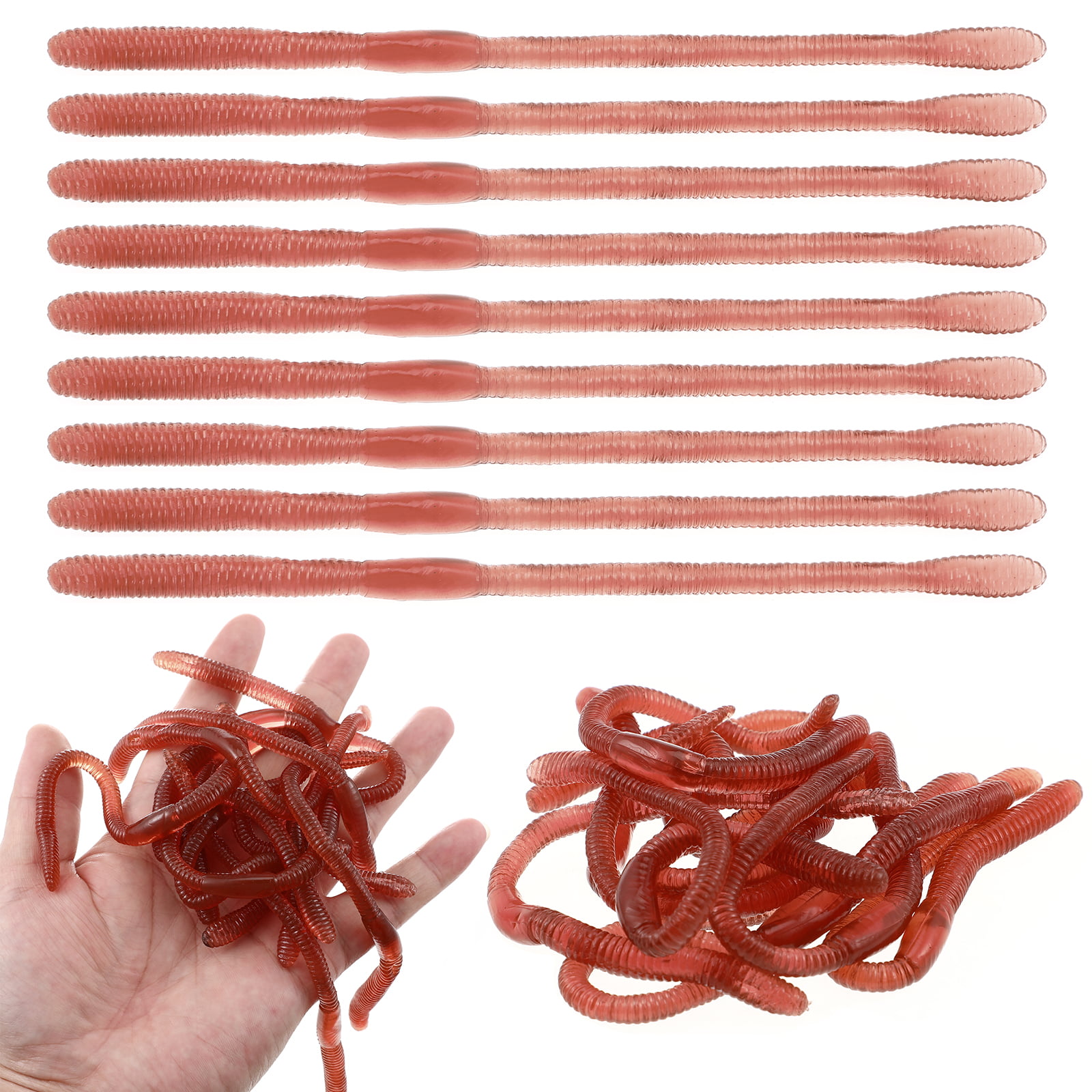 Artificial Earthworm 10 Pcs Fake Worms Toy Earthworms Baits Models