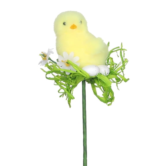 Artificial Easter Chicken Picks, Spring Flowers Artificial for Decorations, Easter Picks Spring Floral Easter Flowers Chickens for Easter Home Floral Arrangements Table Centerpieces