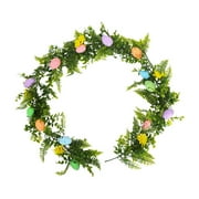 Artificial Easter Egg Garland with Easter Eggs Greenery Spring Floral Garland Easter Garlands for Mantle Fireplace Home Table Holiday Indoor Outdoor Easter Decor