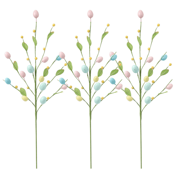 Artificial Easter Sprays Vine Stems, Artificial Easter Egg Picks Easter Floral Picks Colorful Easter Egg Picks Decorative Easter Egg Twig Branches for Floral Arrangement