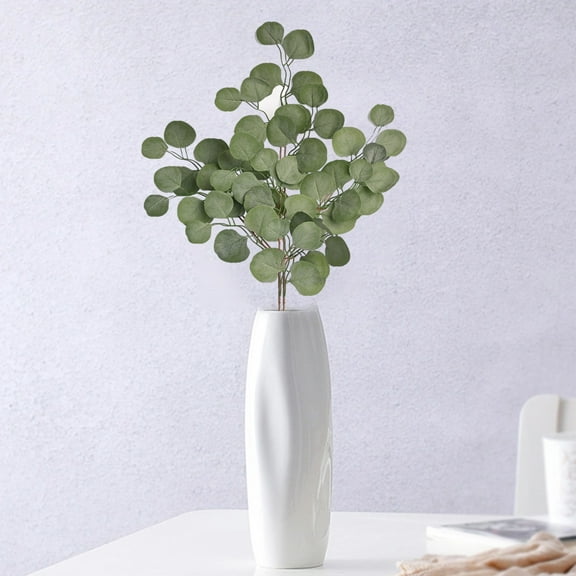 Artificial Eucalyptus Branches under $5! Yrmaups Artificial Eucalyptus Stems Faux Greenery Branches, Floral Arrangement for Vase Home Table Centerpiece, Decor for Home and Wedding