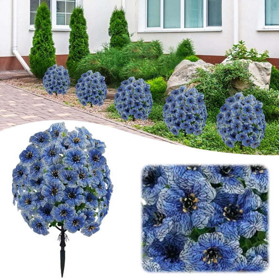 Artificial Eucalyptus Garden Stake, UV Resistant Flower for Outdoor Yard Decor