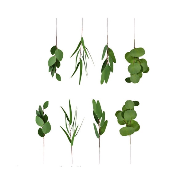 Artificial Eucalyptus Greenery Stems Eucalyptus Leaves Branches Leaves for Bridal Wedding Bouquet Table Centerpiece Home/Party Decor（4PCS）