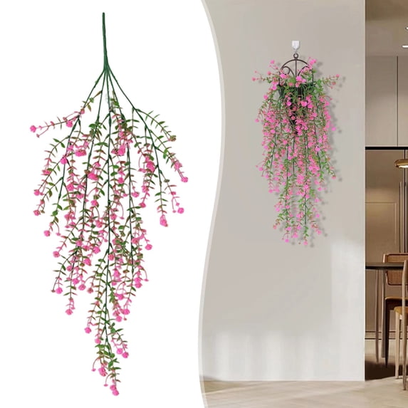 Artificial Eucalyptus Hanging Vine 29.5in Trailing Greenery Garland with Buds for Wall Balcony Home Decor,B,1 Bundle
