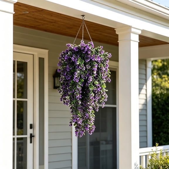 Artificial Eucalyptus Hanging Vines Set of 2 31.5 Inch Faux Greenery Swag Fall Decor UV Resistant Plastic Trailing Leaves for Wedding Arch Porch Railing Indoor Outdoor Wall Home Decoration