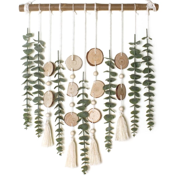 Artificial Eucalyptus Hanging Wall Decor Sage Green Boho Rustic Farmhouse Accent