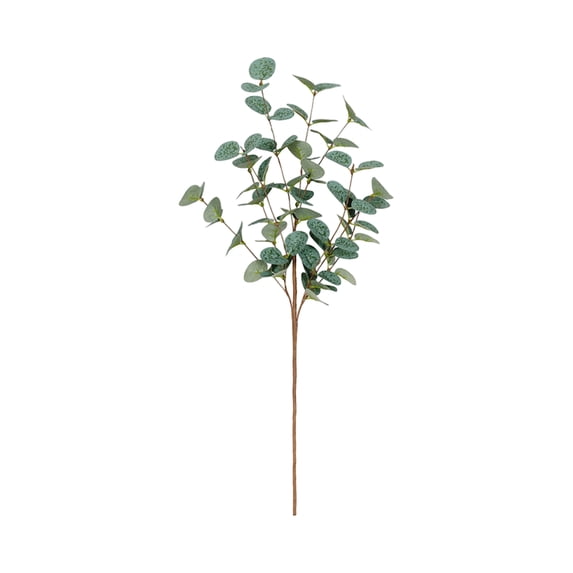 Artificial Eucalyptus Leaf Sprays, 24 Inch Silk Plant Stems for Home, Wedding, and Party Decor, Pack of 6, Green
