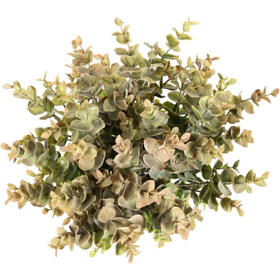 Artificial Eucalyptus Plant Fake Silver Dollar Eucalyptus Branches Greenery Wedding Jungle Theme Party Home Decor (Fall Green)