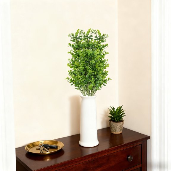 Artificial Eucalyptus Plants Bundle - Realistic Green Cuttings for Home Decor and Party Arrangements, Easter and Spring Floral Decor for Vase and Centerpiece(Green,A)