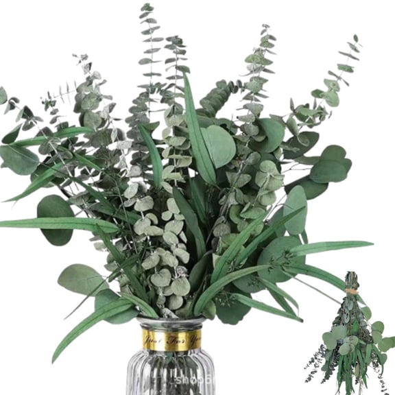 Artificial Eucalyptus Shower Bundles, Eucalyptus Leaves 16pcs, DIY Artificial Plant, Home SPA Bathroom Vase decor