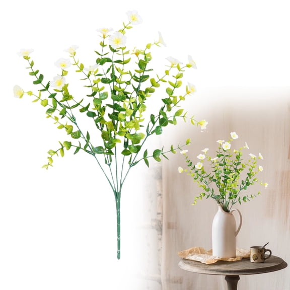 Artificial Eucalyptus Stem, Faux Greenery Plants, Realistic Silk Eucalyptus, Artificial Leaves for Arrangements, Home Decor Greenery, Wedding Centerpiece Decor, Fall Home Wedding Living Room Decor