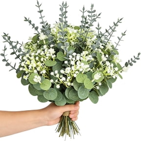 Artificial Eucalyptus Stems 60 Bundles Mixed Fake Flowers Bouquets DIY Arrangement Home Dcor for Wedding
