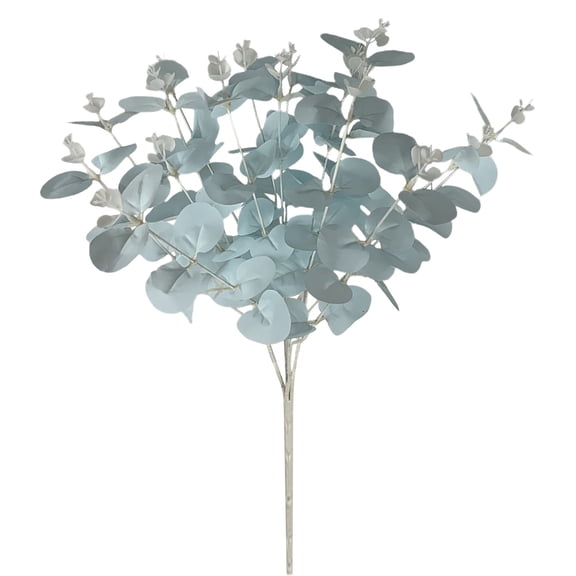 Artificial Eucalyptus Stems - Fake Eucalyptus Leaves Stems, Plastic Grey Green Touch Leaf Branches for Home Office Flowers Bouquet Centerpiece Wedding Decoration