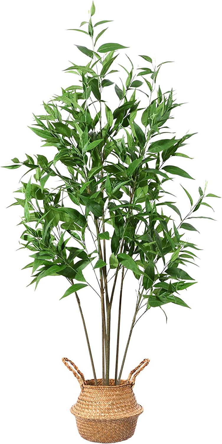 Artificial Eucalyptus Tree, 63 Inch Tree Fake Plant in Pot for Home and