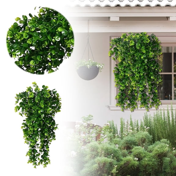 Artificial Eucalyptus Vine Foldable Green Hanging Garland Essential Faux Foliage for Home Garden Wall Decor (Size 31.4 Inches)