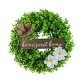 thumbnail image 1 of Artificial Eucalyptus Wreath - Farmhouse Door Hanging with Welcome Sign, Rustic Wall Decor for Spring Christmas Home Decorations, Indoor Outdoor Use, 1 of 4