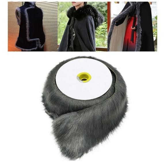 Artificial Fabric Sewing Breathable Handmade ming Soft Shaggy Cuts for Crafting Home Decor Carpet Chair Cover Costume gray