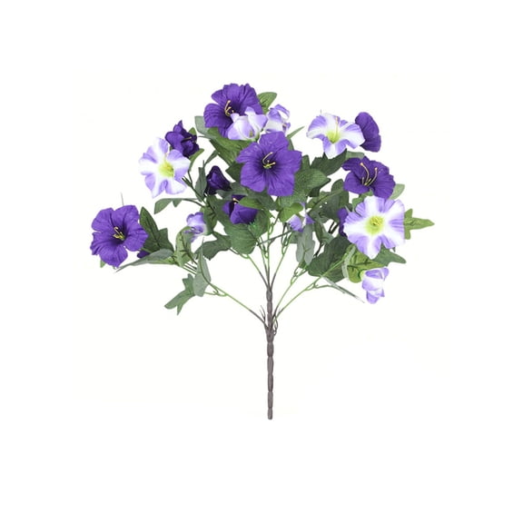 Artificial Fake Fall Hanging Flowers Plants for Outdoor Outside, Faux Silk Orange Morning Glory Trailing Vines Look Real UV Resistant for Autumn Porch Planter Patio Decor