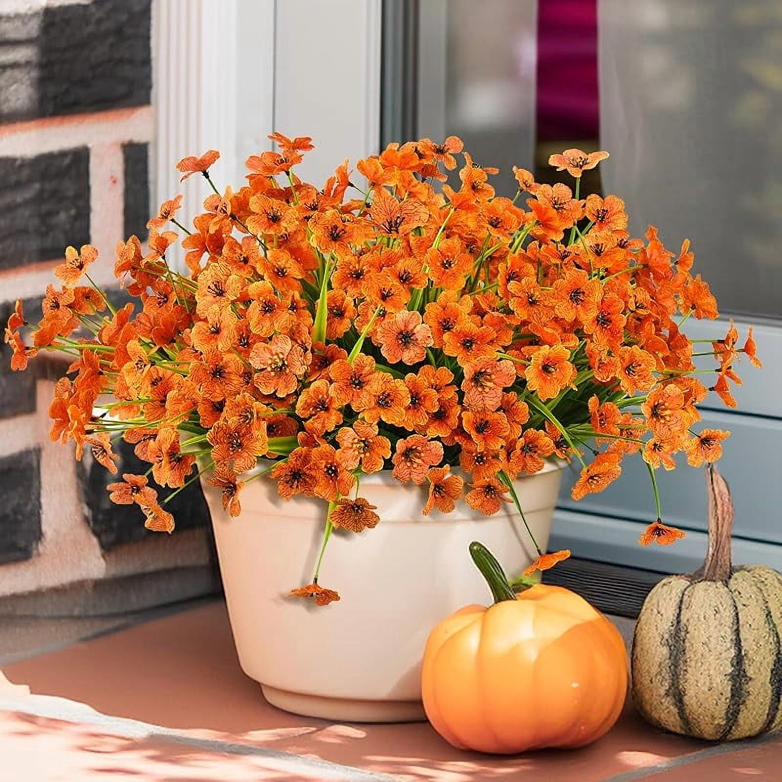 Faking Fall Artificial Fake Fall Plants Flowers for Outdoor Outside Decoration,12 ...