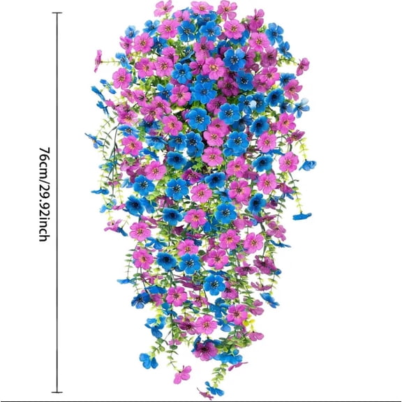 Artificial Fake Flowers Fall Decor, Fake Eucalyptus Spring Decor, Simulated Hanging Flowers for Outdoors Spring Summer Decoration