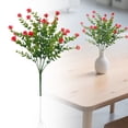 thumbnail image 1 of Artificial Fake Flowers Outdoor, Artificial Lotus Flowers Eucalyptus Greenery Shrubs, Faux Plants Plastic Flowers Spring Summer Decoration for Outside Home Planter Porch Patio Yard Garden Decor, 1 of 9