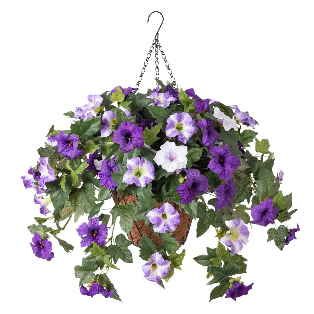 Artificial Petunia Hanging Basket UV Resistant (Outdoor Proof