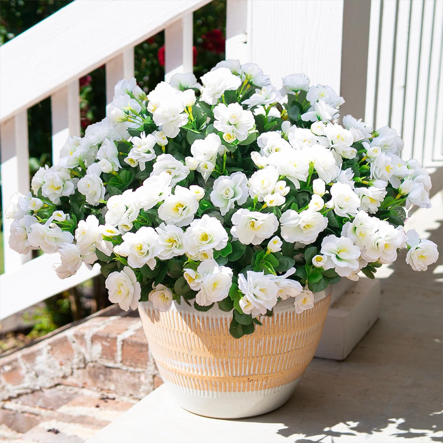 Artificial Fake Flowers Plants for Outdoor Outside Spring Decoration ...