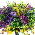 thumbnail image 1 of Artificial Fake Flowers, UV Resistant Faux Flowers Arrangement, Fake Plants Greenery Shrubs for Indoor Outdoors, Home Garden Patio, Porch, Hanging Planter, Window Box Farmhouse (12pcs Multi-color 3), 1 of 5