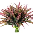 thumbnail image 1 of Artificial Fake Grass 8 Pcs Faux Greenery Stems UV Resistant Outdoor Plants Plastic Spring Tropical Bushes for Home Window Garden Office Patio Pathway Front Porch Decor(Purple), 1 of 5