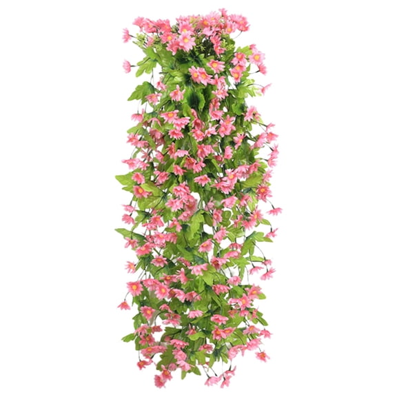 Artificial Fake Hanging Flowers – Faux Silk Violet UV Resistant Trailing Vines for Outdoor Planters, Porch, Patio & Home Decoration, Spring/Summer