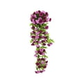 thumbnail image 1 of Artificial Fake Hanging Flowers Plants Baskets for Outdoor Outside Porch Decoration,Faux Silk Hotpink Realistic UV Resistant Roses Long Vines in Planter for Spring Summer Home Patio Balcony, 1 of 9