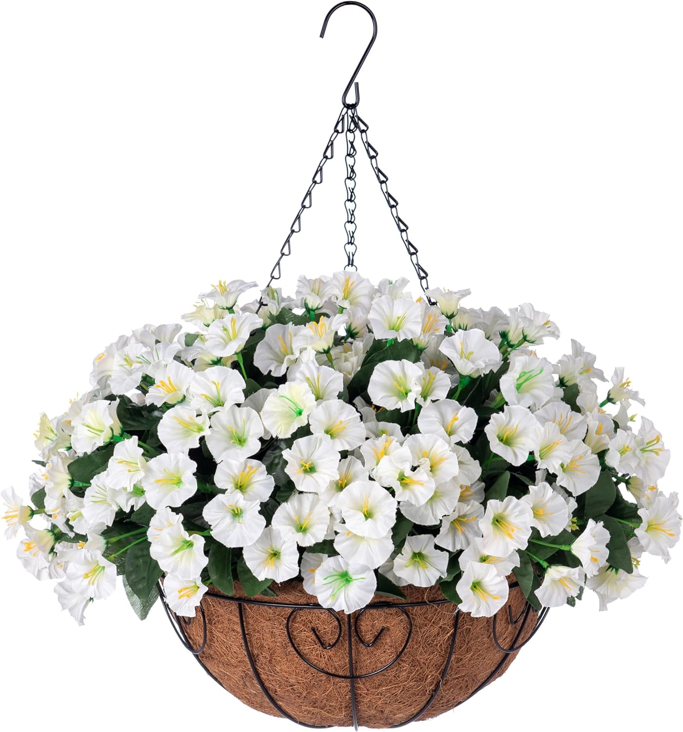 Artificial Fake Hanging Flowers Plants Baskets for Outdoor Outside ...