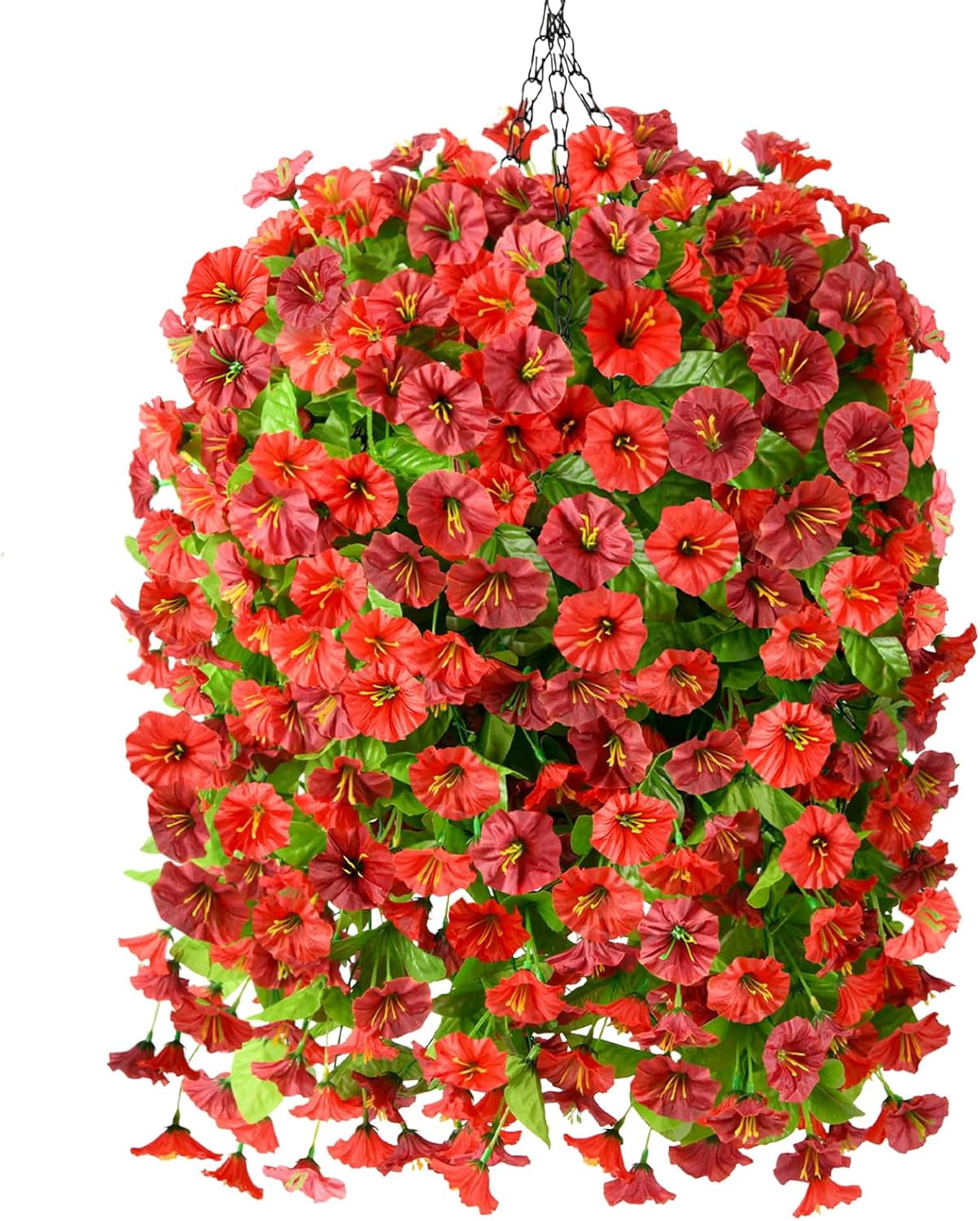 Artificial Fake Hanging Flowers Plants Baskets for Outdoor Spring ...
