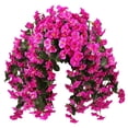 thumbnail image 1 of Artificial Fake Hanging Flowers Plants, Binkne Faux Bougainvillea, Faux Silk Uv Resistant Realistic Morning Glory Trailing Vines for Home Porch Patio Balcony, 1 of 8