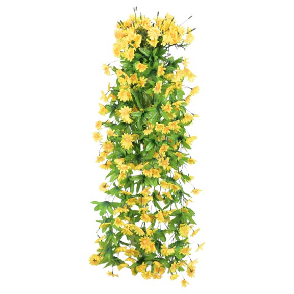 Artificial Fake Hanging Flowers Plants for Outdoor Spring Summer Decoration, Faux Silk Violet UV Resistant Look Real Trailing Vines for Outside Home Planter Porch Patio