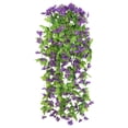 thumbnail image 1 of Artificial Fake Hanging Flowers Plants for Outdoor Spring Summer Decoration,Faux Silk Violet Uv Resistant Look Real Trailing Vines for Outside Home Planter Porch Patio Harlik, 1 of 9