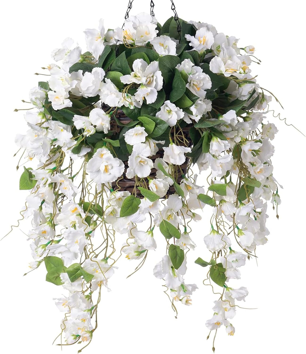 Artificial Fake Hanging Hibiscus Flowers Plants Baskets for Outdoor ...
